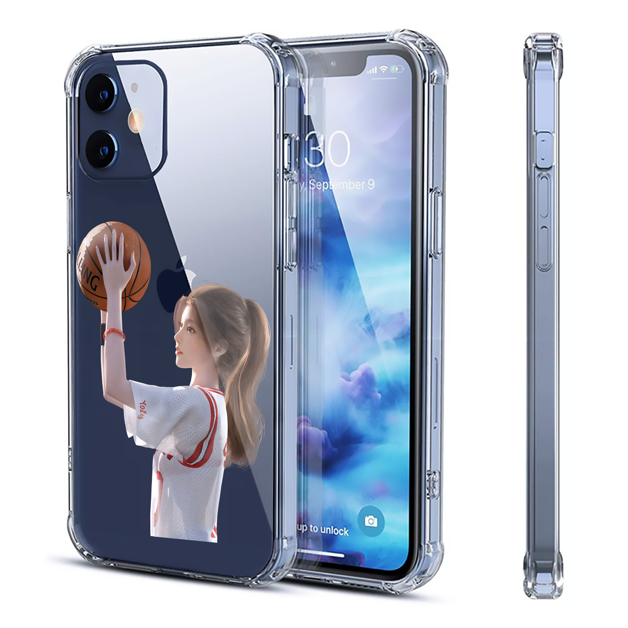 （画像用） SLAM DUNK／スラムダンク 【iPhone 12シリーズ対応】透明スマホケース（クリアソフトケース）